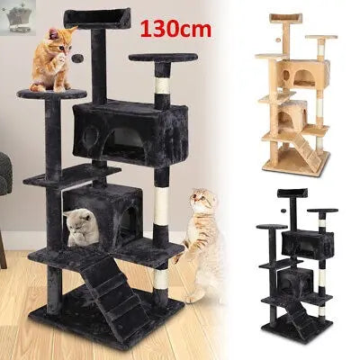 Large Multilevel Cat Tree Tower Cat Scratching Post Climbing Activity Centre New Royalcart