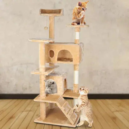 Large Multilevel Cat Tree Tower Cat Scratching Post Climbing Activity Centre New Royalcart