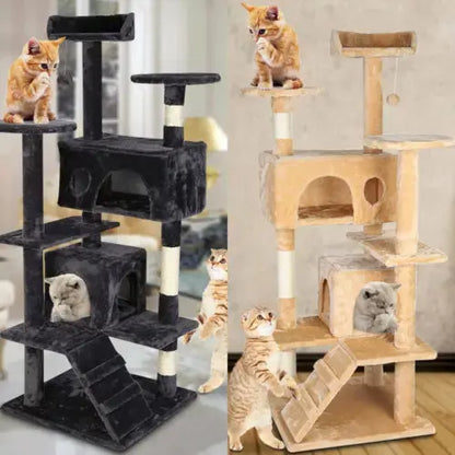 Large Multilevel Cat Tree Tower Cat Scratching Post Climbing Activity Centre New Royalcart