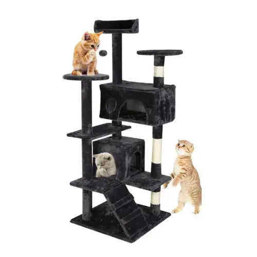 Large Multilevel Cat Tree Tower Cat Scratching Post Climbing Activity Centre New Royalcart