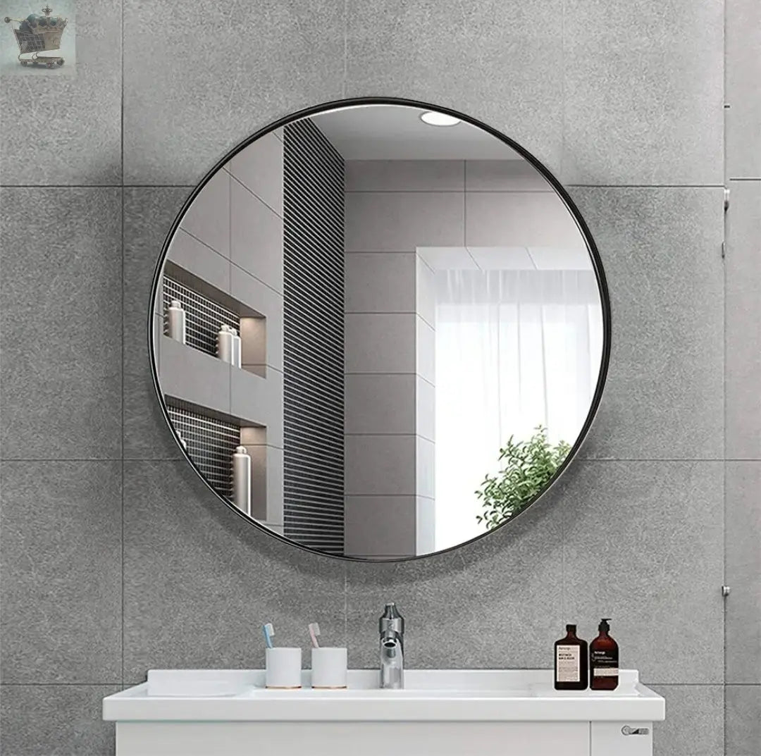 Large Round Wall Mounted Mirror Bathroom Bedroom Makeup Dressing Mirror Circle Royalcart