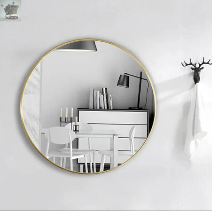 Large Round Wall Mounted Mirror Bathroom Bedroom Makeup Dressing Mirror Circle Royalcart