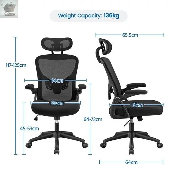 Luxury Ergonomic Heavy Duty Office Chair with Lumbar Support Royalcart