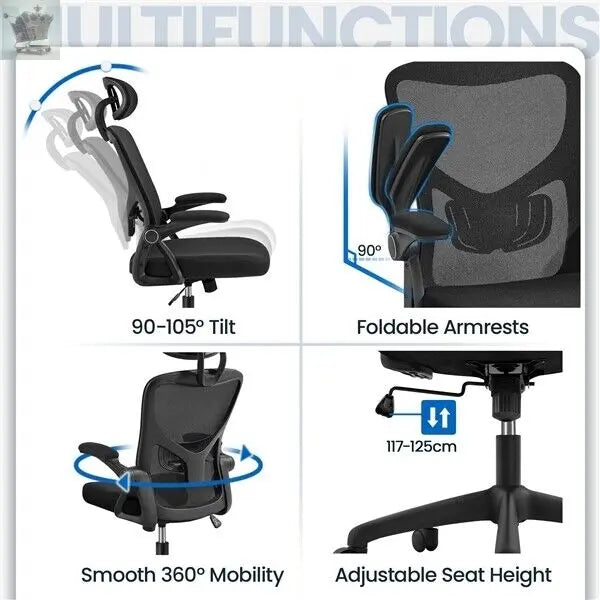 Luxury Ergonomic Heavy Duty Office Chair with Lumbar Support Royalcart