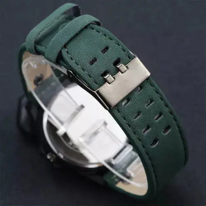 Men’s Military Leather Date Quartz Analog Army Casual Dress Wrist Watches UK - Royalcart