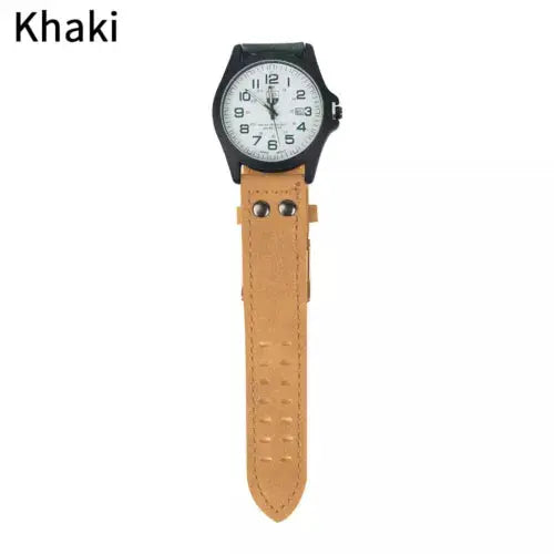 Men’s Military Leather Date Quartz Analog Army Casual Dress Wrist Watches UK - Royalcart