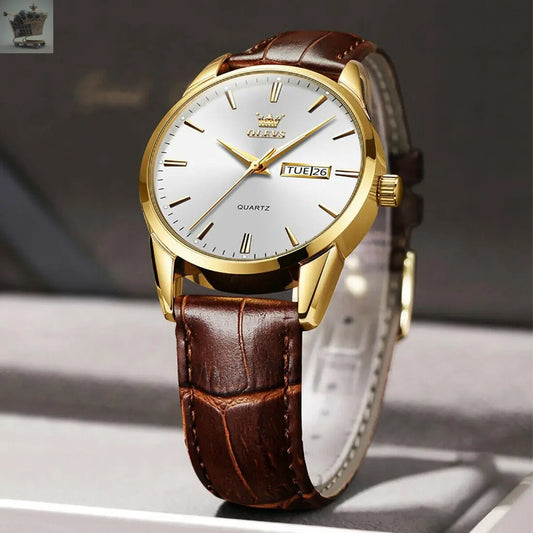 Mens Leather Wrist Watch Royalcart