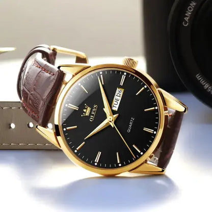 Mens Leather Wrist Watch Royalcart