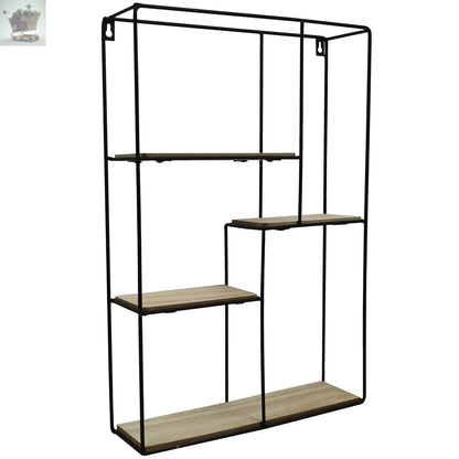 Metal Wall Mounted Multi Shelf Storage Organiser Unit Display Rack Royalcart