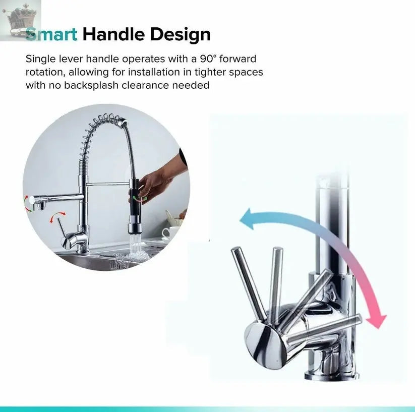 Modern Kitchen Sink Pull Out
Mixer Taps Dual Spout Spray Royalcart