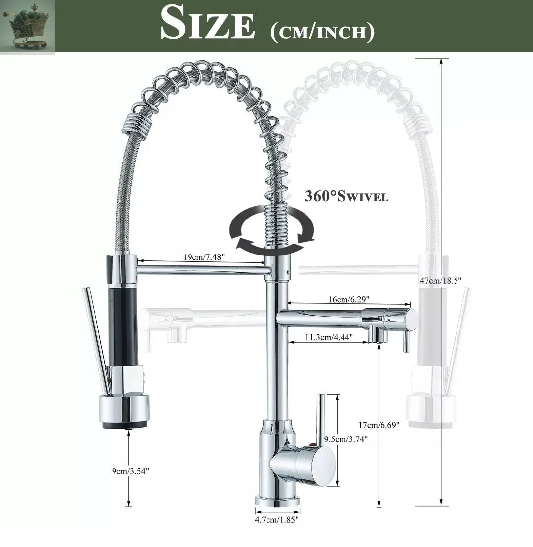 Modern Kitchen Sink Pull Out
Mixer Taps Dual Spout Spray Royalcart