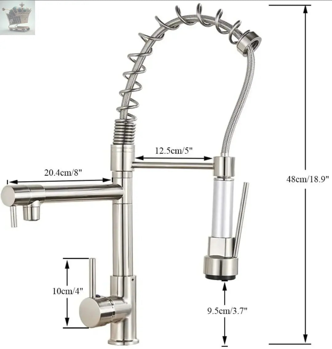 Modern LED Mono Kitchen Sink Mixer Taps Pull Out Twin Dual Spout Spray Single Lever Royalcart