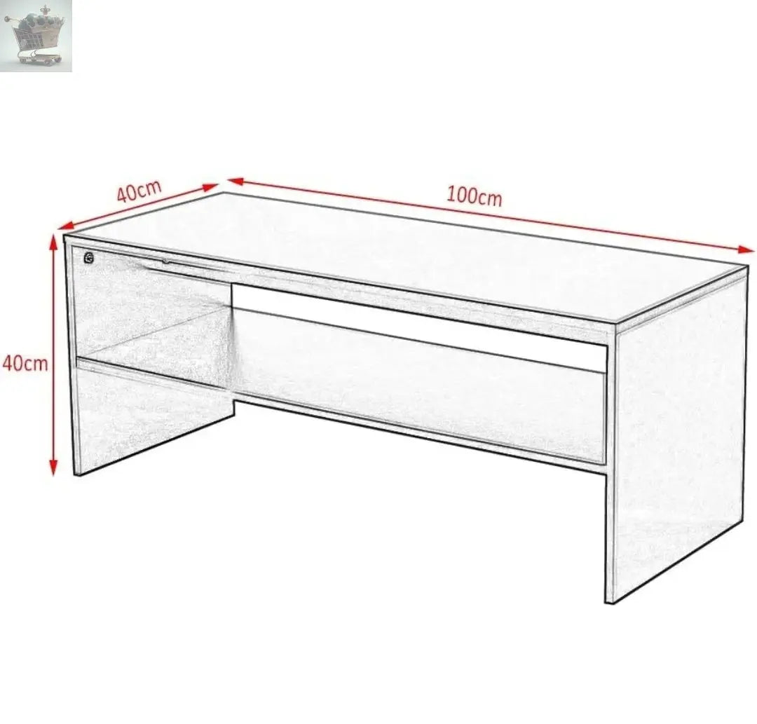 Modern Wooden Rectangular Wide Living Room Coffee Table With Storage Shelf Wood Royalcart