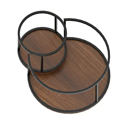 Nesting Coffee Tables Set of 2, Round Stacking Sofa Side Tables for Living Room Royalcart