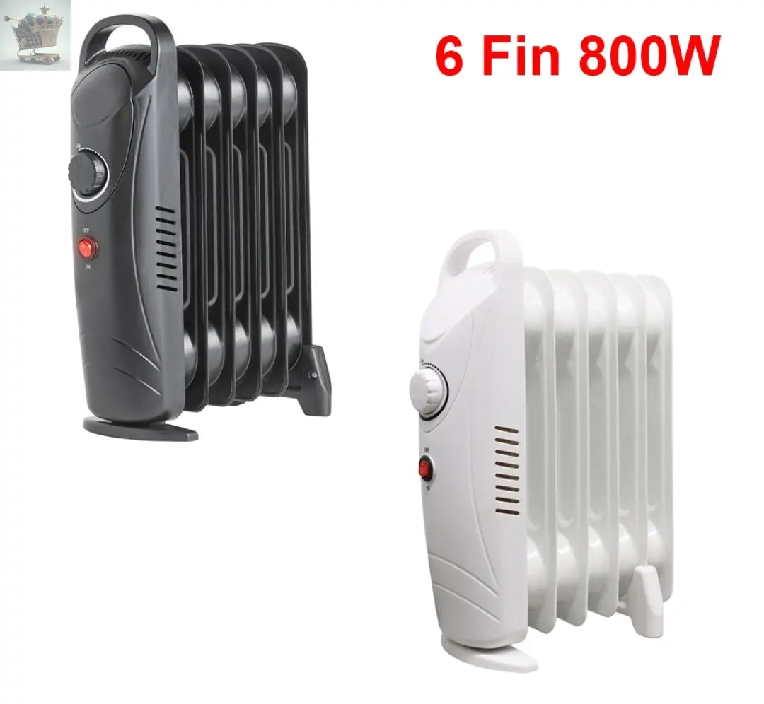 Oil Filled Radiator Portable Electric Heater Thermostat 6 7 9 11 Fin White Black Royalcart