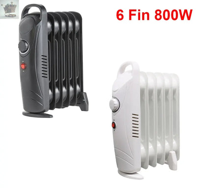 Oil Filled Radiator Portable Electric Heater Thermostat 6 7 9 11 Fin White Black Royalcart