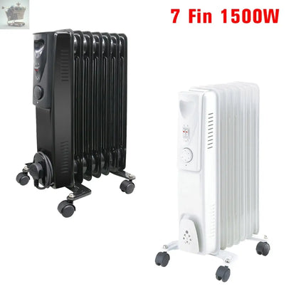 Oil Filled Radiator Portable Electric Heater Thermostat 6 7 9 11 Fin White Black Royalcart