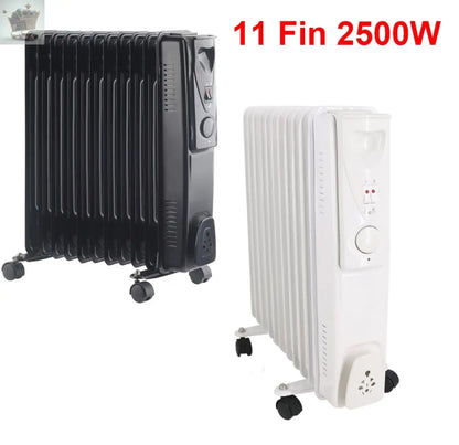 Oil Filled Radiator Portable Electric Heater Thermostat 6 7 9 11 Fin White Black Royalcart