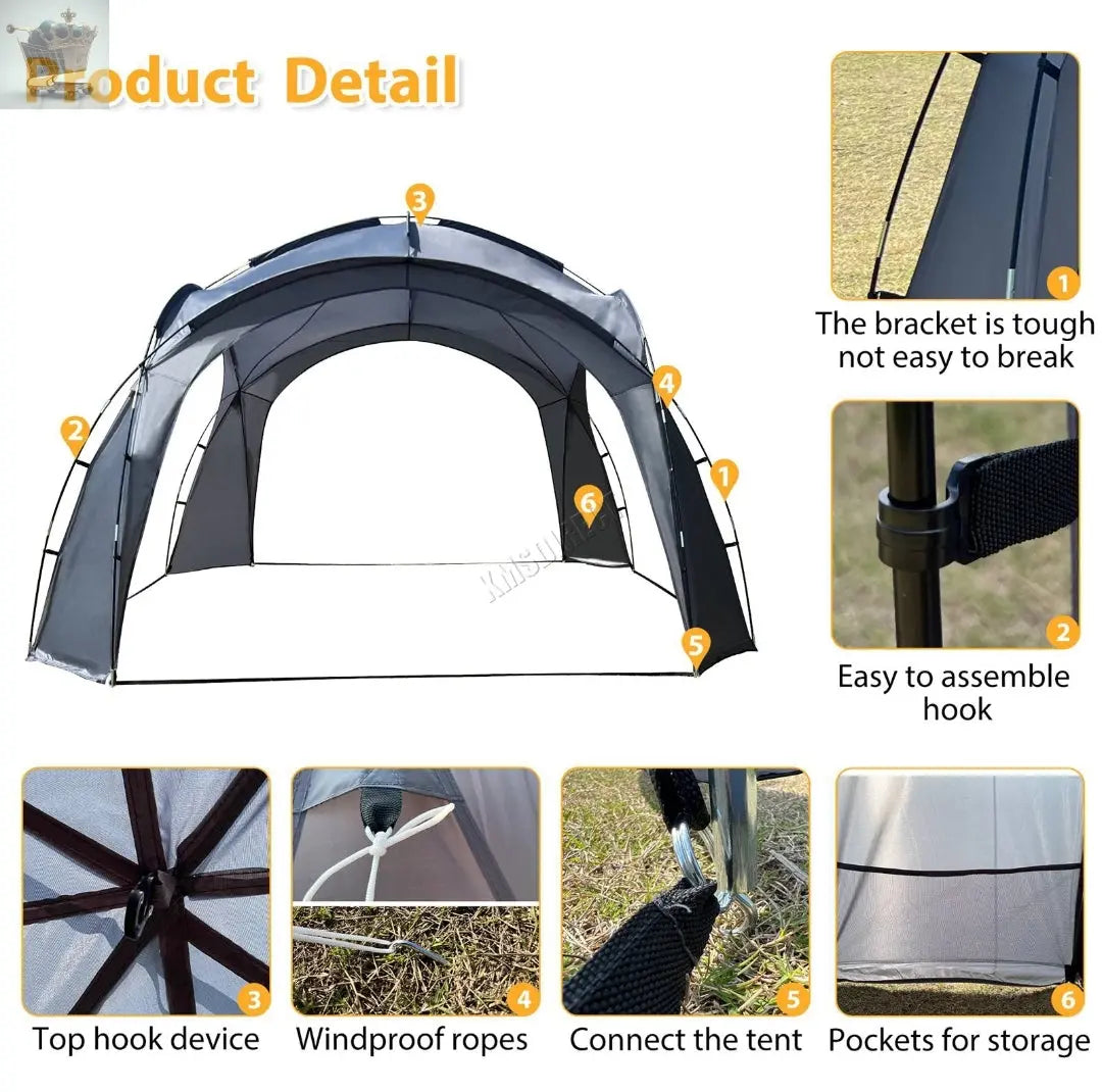 Outdoor Garden Dome Gazebo 3.5 x 3.5m Tent Shelter Camping Waterproof Royalcart