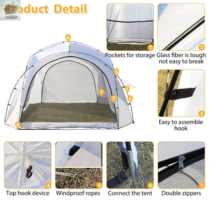 Outdoor Garden Dome Gazebo 3.5 x 3.5m Tent Shelter Camping Waterproof Royalcart