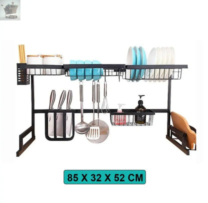 Over The Sink Dish Drying Rack Utensil Holder Drain Kitchen Drainer Storage Royalcart