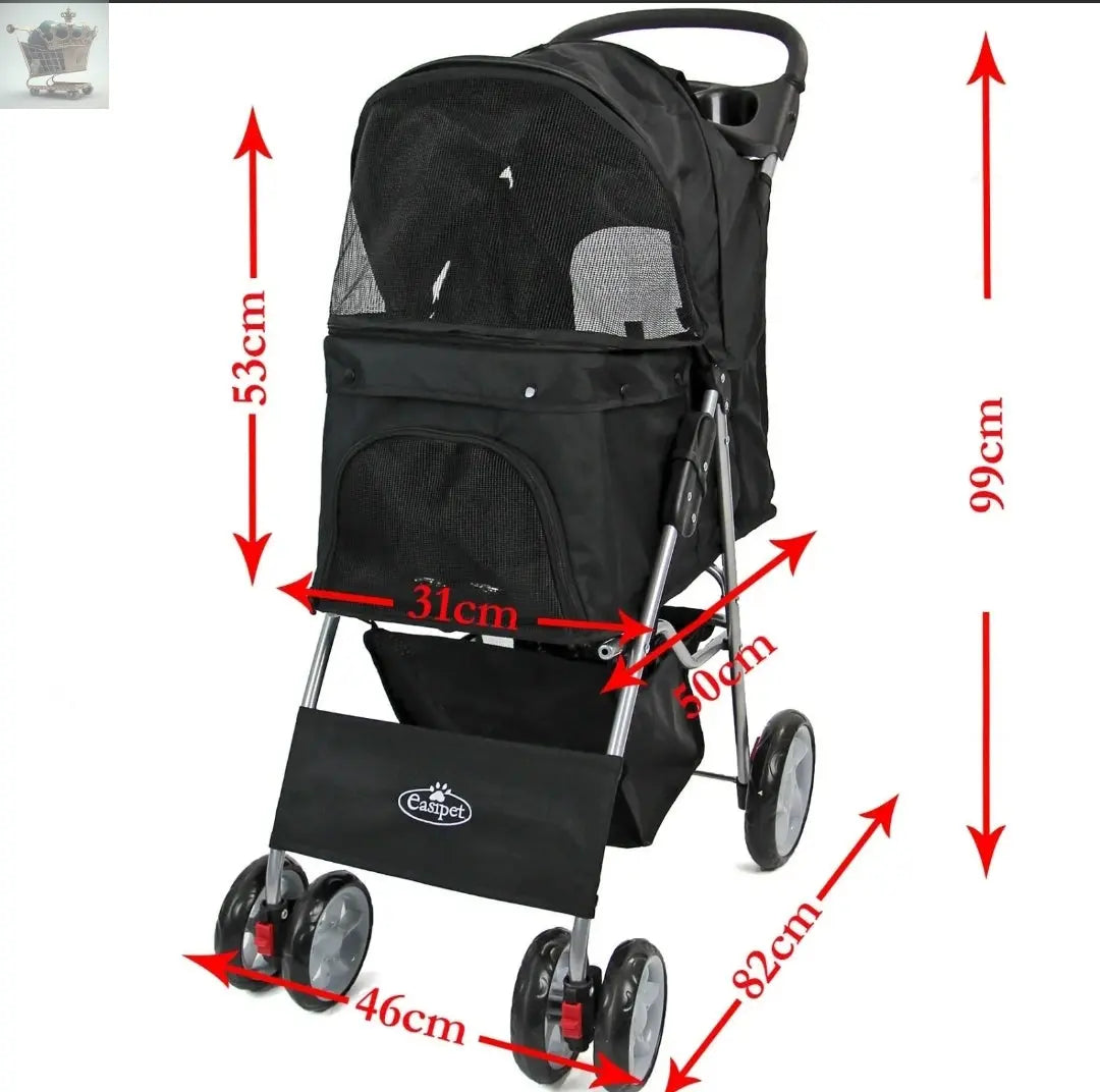 Pet Stroller Dog Cat Puppy Pram Pushchair Travel Cart Jogging Buggy Carrier Royalcart