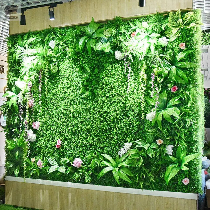 Plant Artificial Mat Greenery Wall Hedge Fence Foliage Panel Home wedding pannel Royalcart