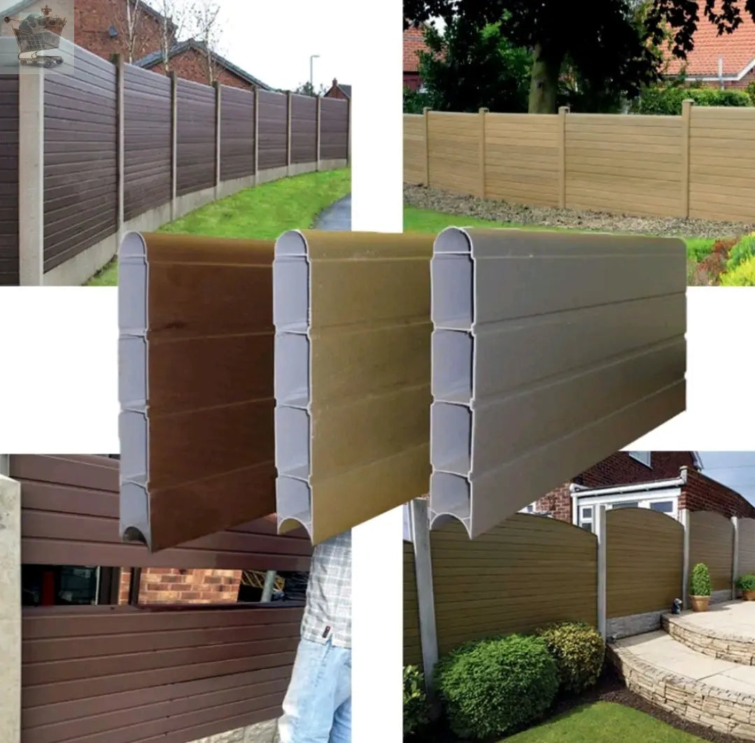 Plastic Fence Panels Composite Fencing Eco Replacement uPVC Garden Boards Posts Royalcart