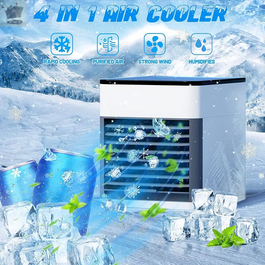 Portable Air Conditioner Mini Cooler Cooling Fan Humidifier Evaporative Cool LED Royalcart