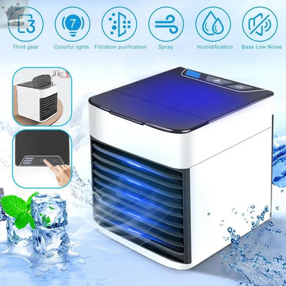 Portable Air Conditioner Mini Cooler Cooling Fan Humidifier Evaporative Cool LED Royalcart