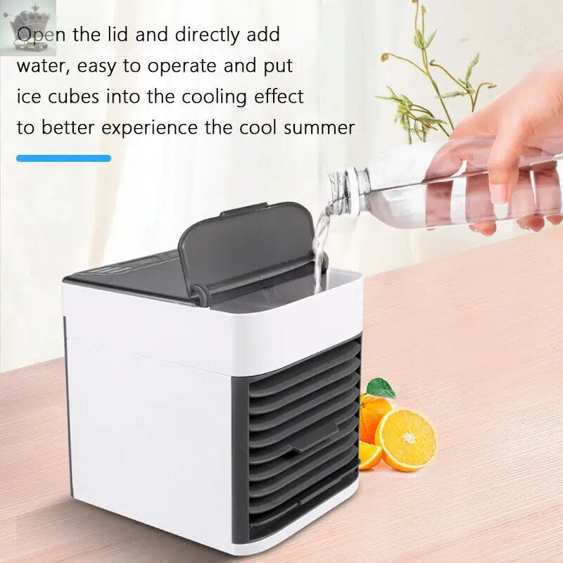 Portable Air Conditioner Mini Cooler Cooling Fan Humidifier Evaporative Cool LED Royalcart