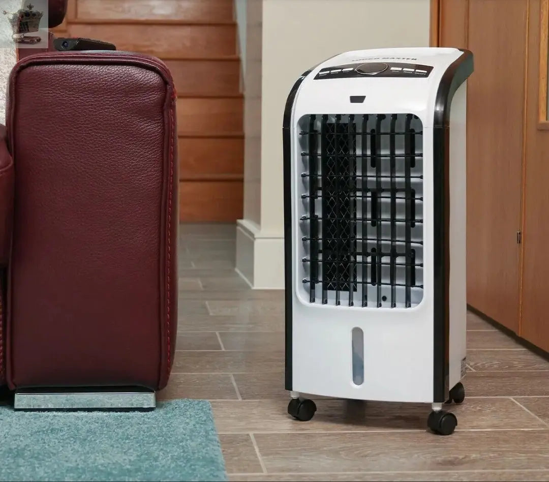 Portable Air Cooler Fan Humidifier Purifier with remote, 3L water tank & wheels Royalcart