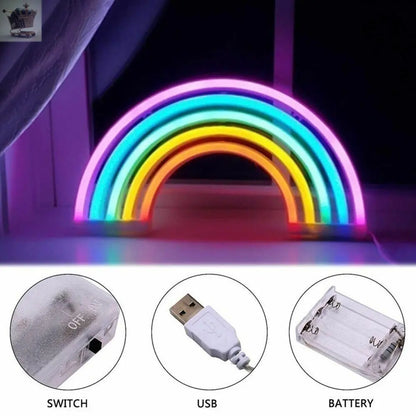 Rainbow Neon Sign Royalcart