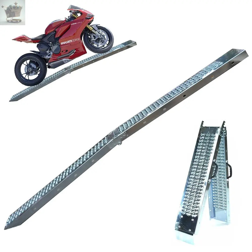 Ramp Folding Steel Loading x1 200KG 1.8 Metre Trailer Motorbike Motorcycle - Royalcart