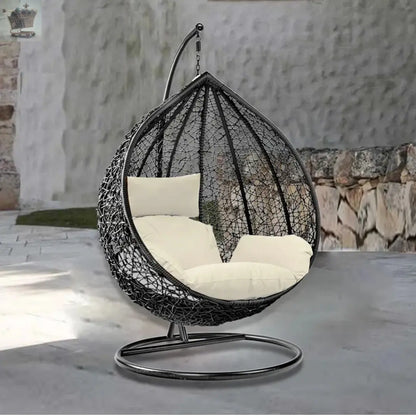 Rattan Swing Egg Chair Hanging Garden Hammock + Cushion & Stand Outdoor Indoor Royalcart