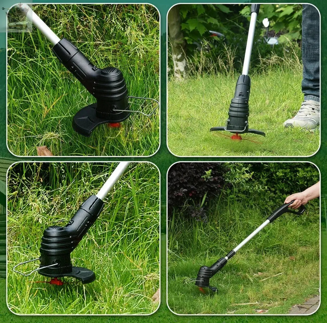 Rechargeable Electric Cordless Grass Trimmer Garden Lawn Weed Strimmer Cutter UK Royalcart