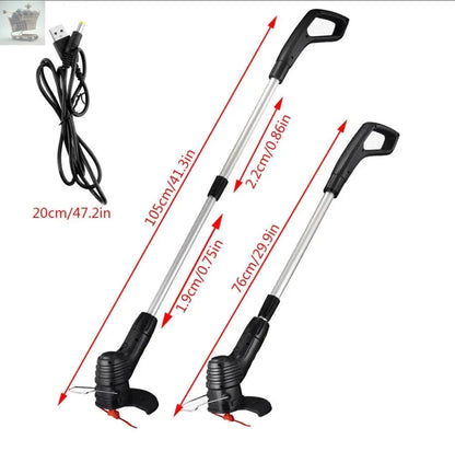 Rechargeable Electric Cordless Grass Trimmer Garden Lawn Weed Strimmer Cutter UK Royalcart