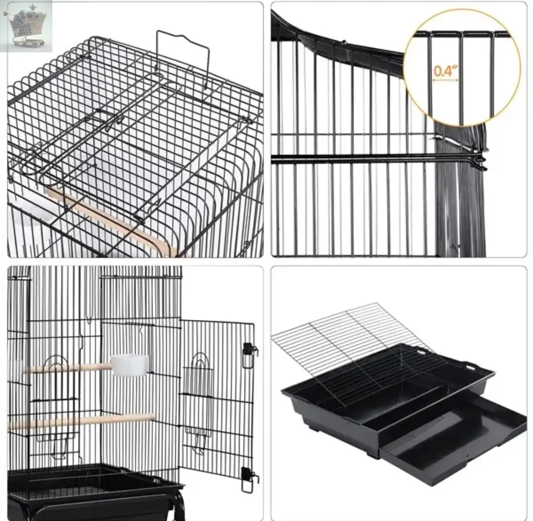 Large Bird Cage w/Rolling Stand Royalcart