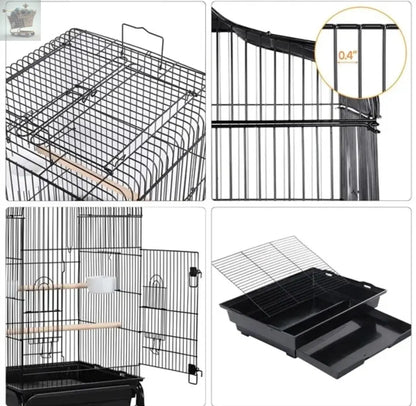 Large Bird Cage w/Rolling Stand Royalcart