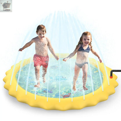 SOKA 168cm Round Inflatable Sprinkler Splash Pad Play Mat Water Summer Toy Kids Royalcart