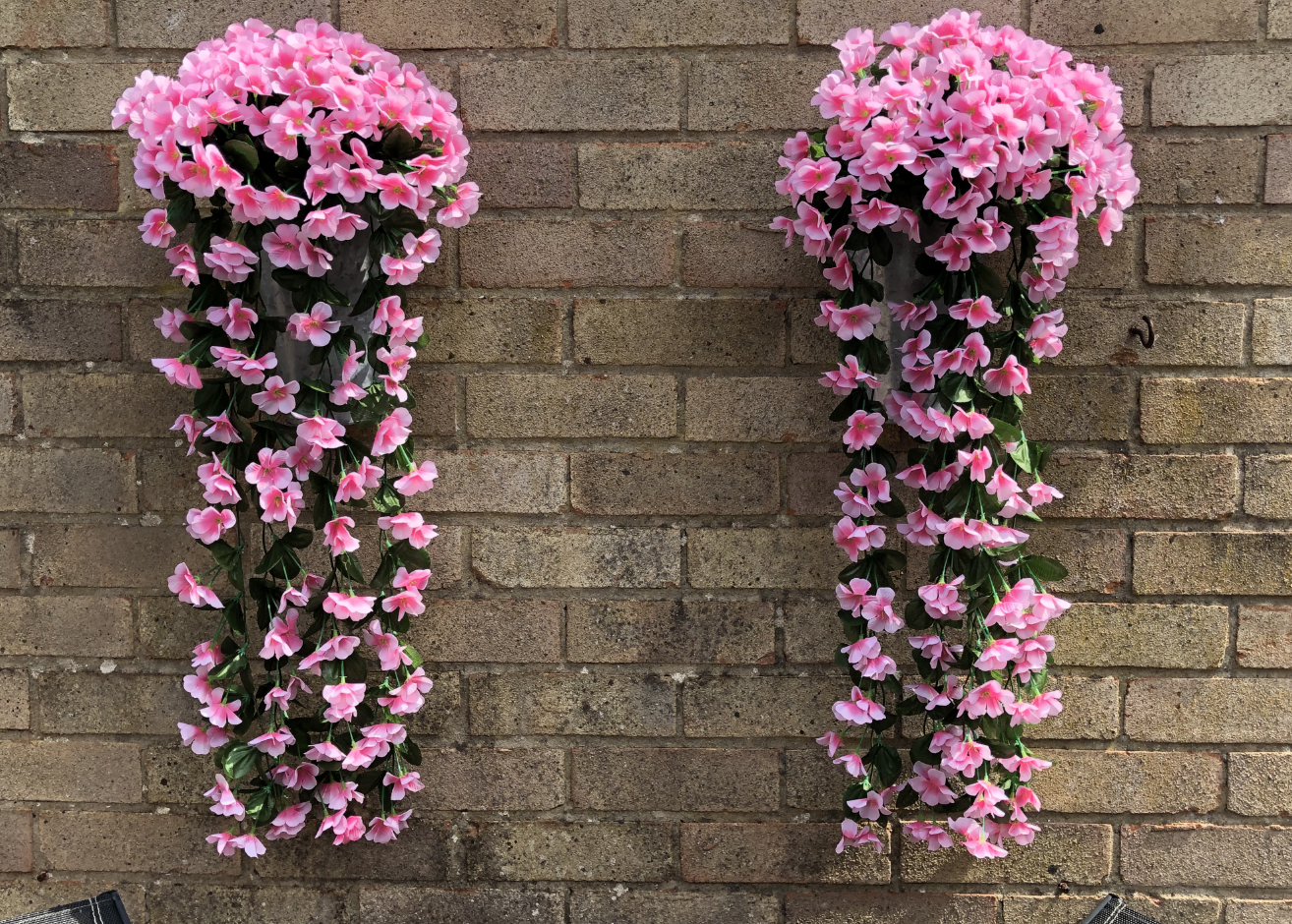 2pcs Hanging Flowers Artificial Violet Flower Wall Wisteria Basket Garland Home Decor Royalcart