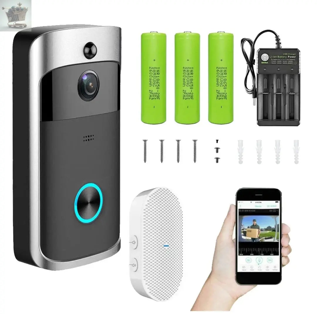 Security Smart WiFi Doorbell Video HD Camera Wireless Intercom Door Bell Ringer Royalcart