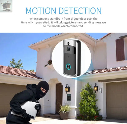 Security Smart WiFi Doorbell Video HD Camera Wireless Intercom Door Bell Ringer Royalcart