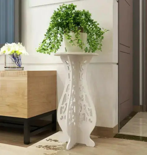 Small Round Side Table Beside Tea Coffee Lamp Plant Stand Modern White Furniture Royalcart