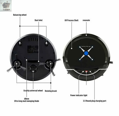 Smart Robot Vacuum Cleaner Automatic Sweeper Floor Carpet Clean Rechargeable UK Royalcart