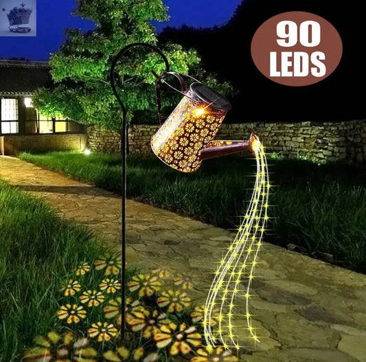 Solar Watering Can 90LED String Light Outdoor Art Lamp Decor Garden Ornament Royalcart