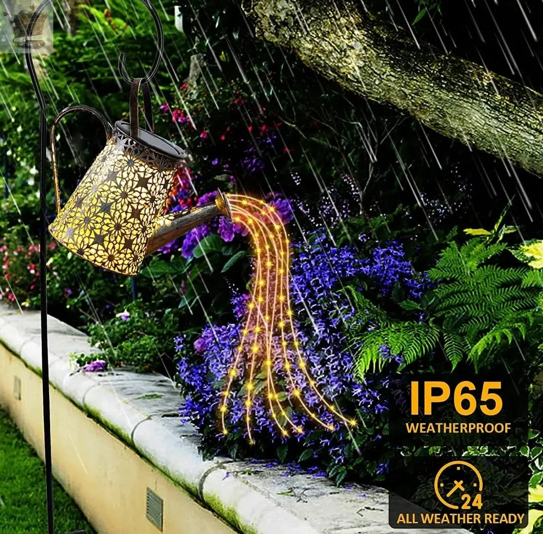 Solar Watering Can 90LED String Light Outdoor Art Lamp Decor Garden Ornament Royalcart