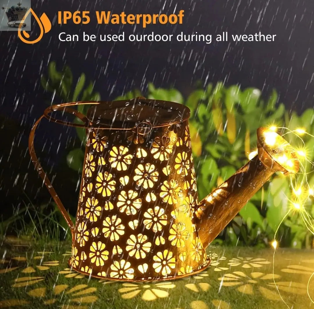 Solar Watering Can 90LED String Light Outdoor Art Lamp Decor Garden Ornament Royalcart