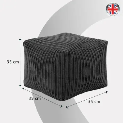 Square Bean Bag Foot Rest Stool Pouffe Living Room Beanbag Ottoman Footstools Royalcart