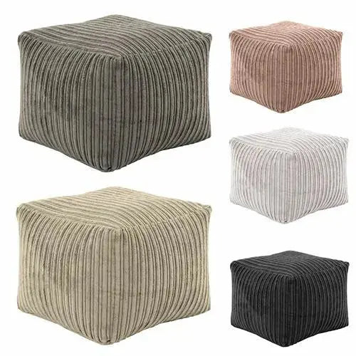 Square Bean Bag Foot Rest Stool Pouffe Living Room Beanbag Ottoman Footstools Royalcart